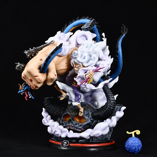 Mua bán PVC NIKA LUFFY GEAR 5 VS KAIDO 20CM ( CÓ LED - 2 VER ) FAKE